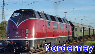 Mit Zug und Schiff nach Norderney